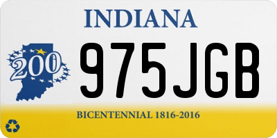 IN license plate 975JGB