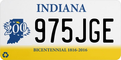 IN license plate 975JGE
