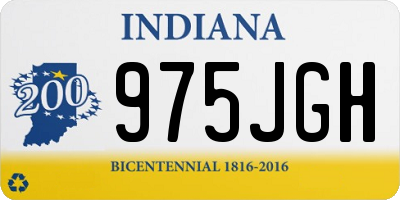 IN license plate 975JGH