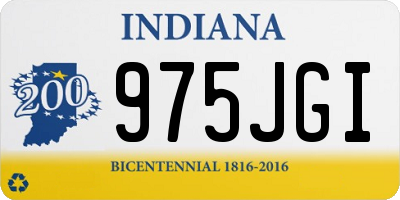 IN license plate 975JGI