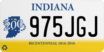 IN license plate 975JGJ