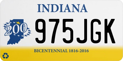 IN license plate 975JGK