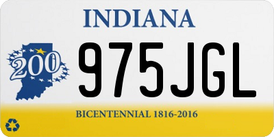 IN license plate 975JGL
