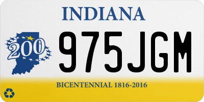 IN license plate 975JGM