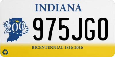 IN license plate 975JGO