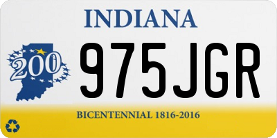 IN license plate 975JGR
