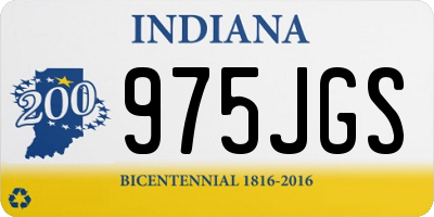 IN license plate 975JGS
