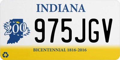 IN license plate 975JGV