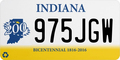 IN license plate 975JGW