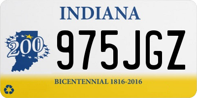 IN license plate 975JGZ