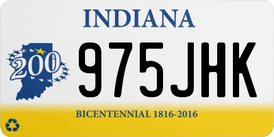 IN license plate 975JHK