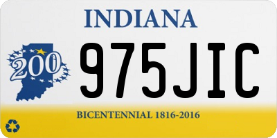 IN license plate 975JIC
