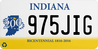 IN license plate 975JIG