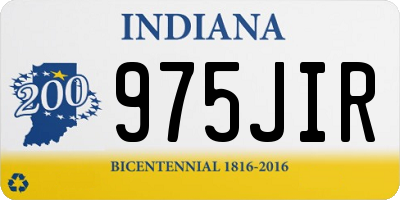 IN license plate 975JIR