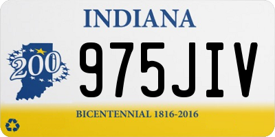 IN license plate 975JIV