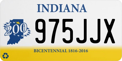 IN license plate 975JJX