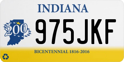 IN license plate 975JKF