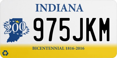 IN license plate 975JKM