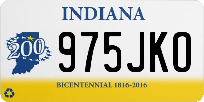 IN license plate 975JKO