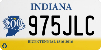 IN license plate 975JLC