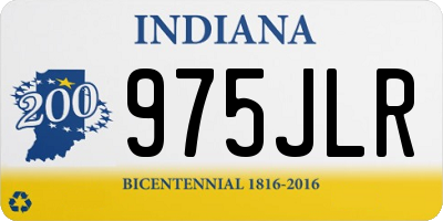 IN license plate 975JLR