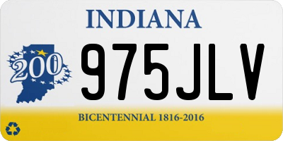 IN license plate 975JLV