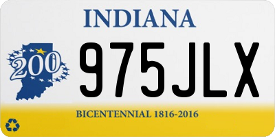 IN license plate 975JLX