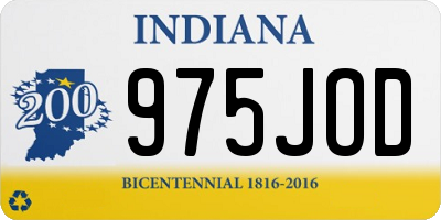 IN license plate 975JOD