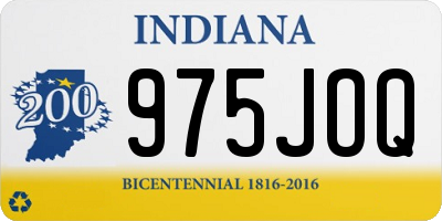 IN license plate 975JOQ