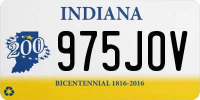 IN license plate 975JOV