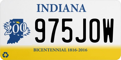 IN license plate 975JOW