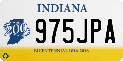 IN license plate 975JPA