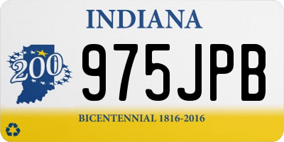 IN license plate 975JPB