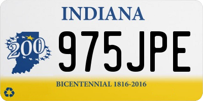 IN license plate 975JPE