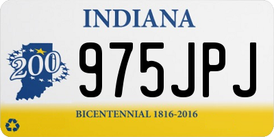 IN license plate 975JPJ