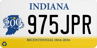 IN license plate 975JPR
