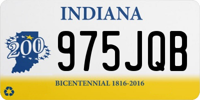 IN license plate 975JQB