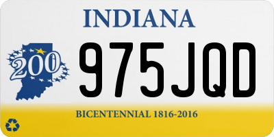 IN license plate 975JQD