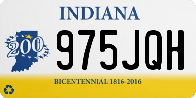 IN license plate 975JQH