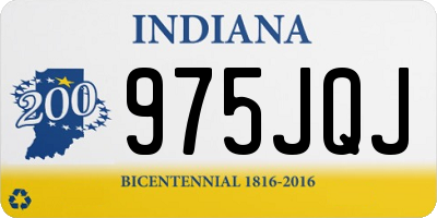 IN license plate 975JQJ