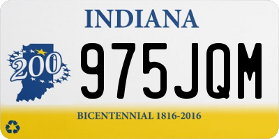 IN license plate 975JQM
