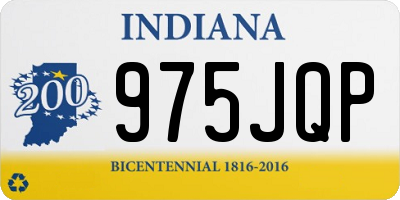 IN license plate 975JQP