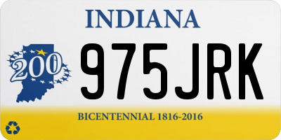 IN license plate 975JRK