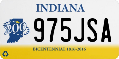 IN license plate 975JSA