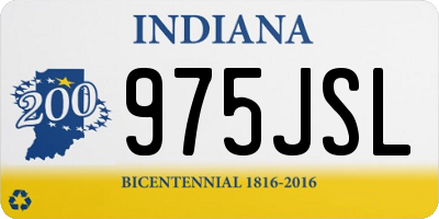 IN license plate 975JSL