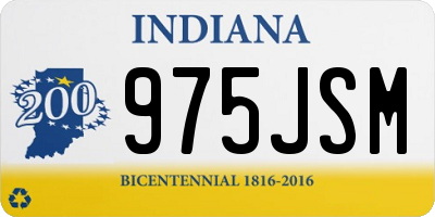 IN license plate 975JSM