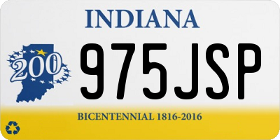 IN license plate 975JSP