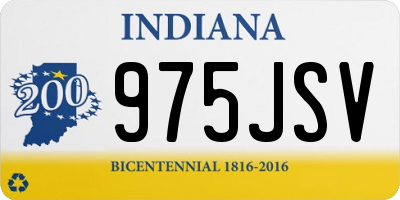 IN license plate 975JSV