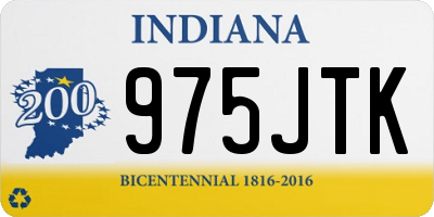 IN license plate 975JTK