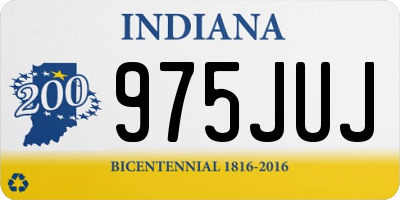 IN license plate 975JUJ